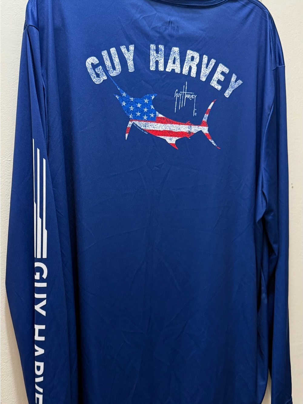 Guy Harvey Men's Long-Sleeve Performance Shirt - Blue